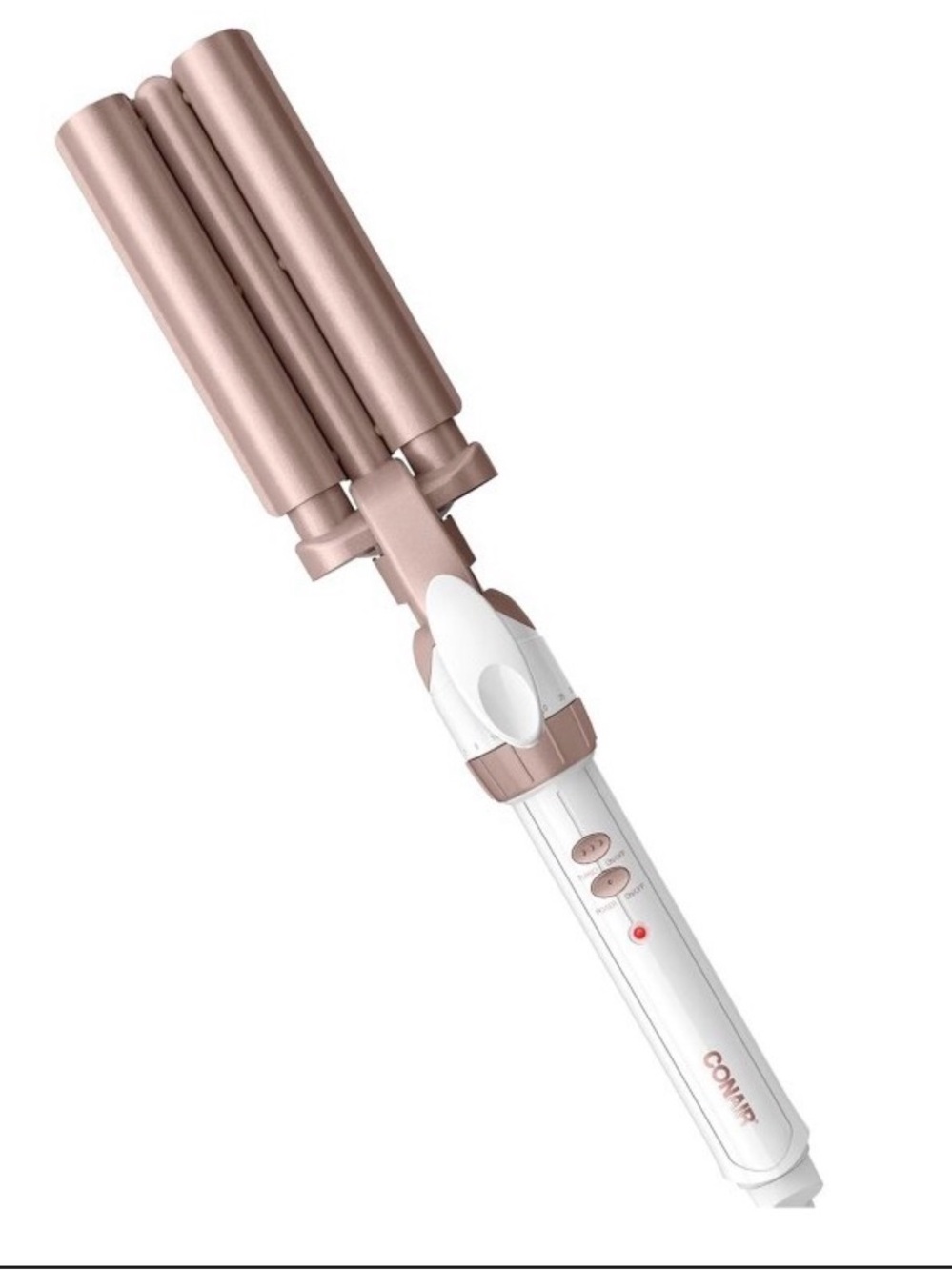 Conair Triple Barrel Waver in Rose Gold and White